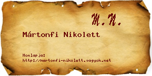 Mártonfi Nikolett névjegykártya