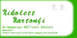 nikolett martonfi business card